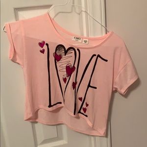 Love Semi Crop Top